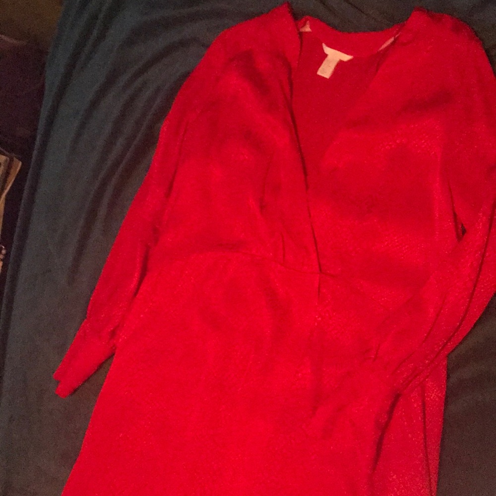 Long red dress